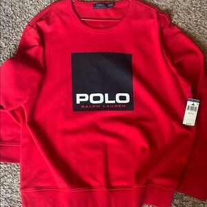 Polo by Ralph Lauren Red Crewneck Sweater